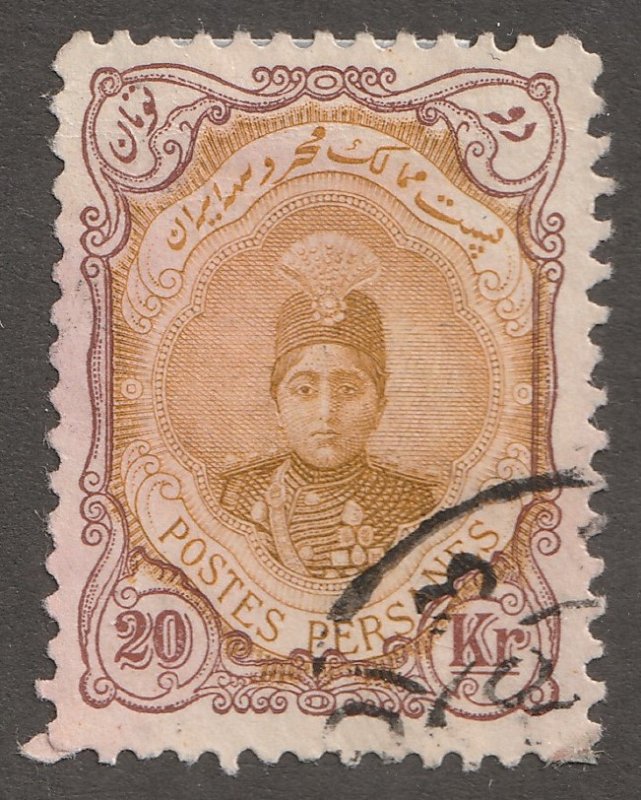 Persian stamp, Scott#499, used, 20Kr, great postmark, 1911,  #ed-116