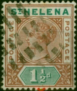 St Helena 1890 1 1/2d Red-Brown & Green SG48 Fine Used