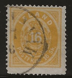 Iceland 4  1873   16s  fine used