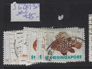 Singapore SG 289-301 Fish through $10 VFU (8gqn)