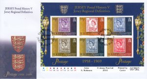 Jersey 2010 regional stamps Souvenir Sheet on official FDC