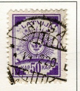 LATVIA; 1920-21 early local issue fine used 50k. value