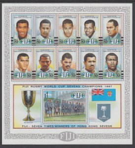 Fiji 805 Soccer Souvenir Sheet MNH VF