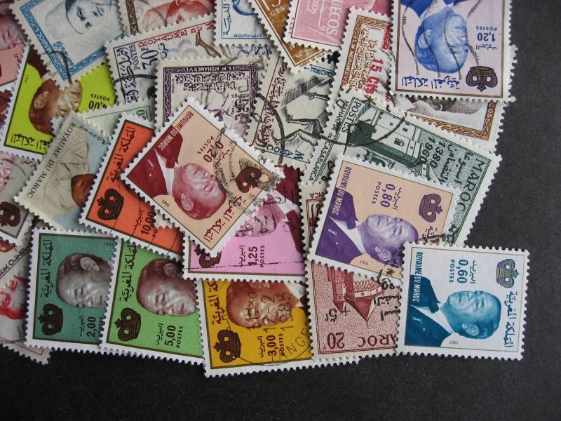 Morocco collection of 50 different  U, M up to 2005 era check them out!