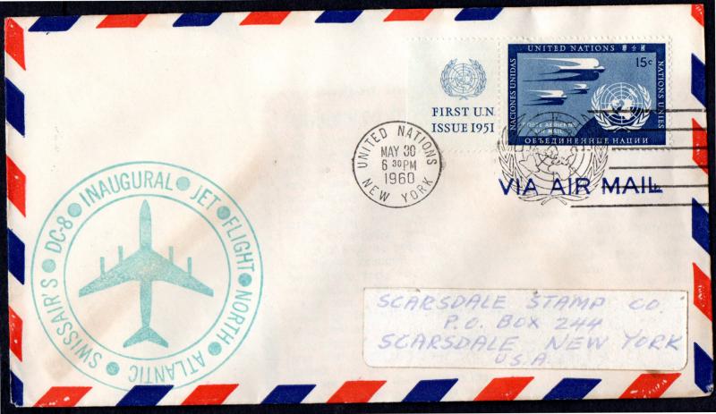 UNITED NATIONS C3 USED AIR MAIL BIN $1.50