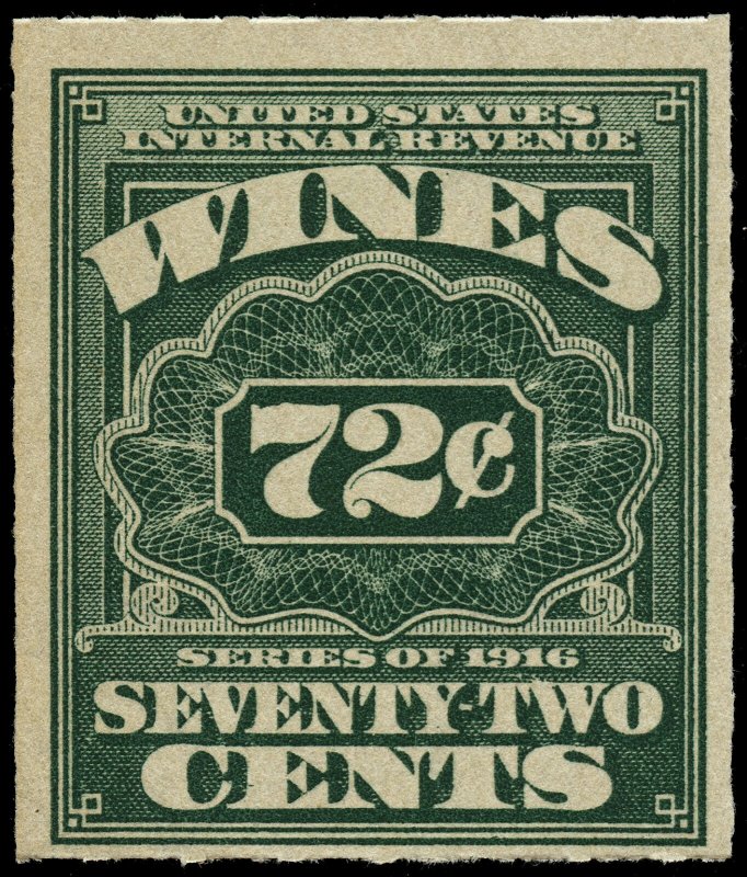 01673 U.S. wine revenue stamp Scott RE47 72-cent Wine stamp mint/unused