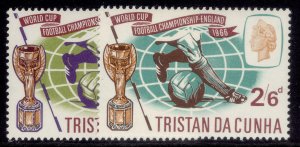 TRISTAN DA CUNHA QEII SG97-98, 1966 world cup set, LH MINT.