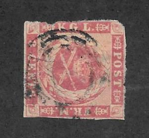 Danish West Indies (DWI) Scott #2 Used 3c Imperf 2018 CV $65.00