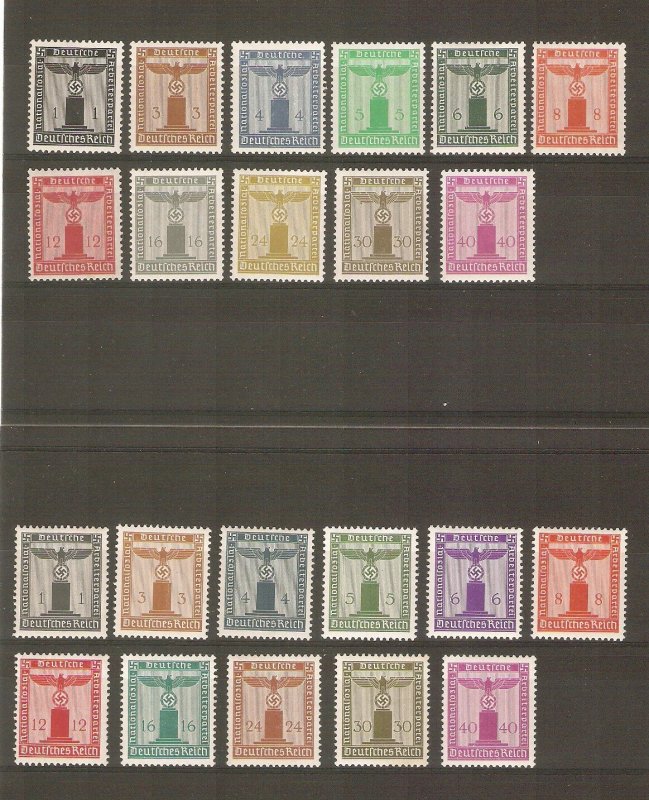 Germany 1938-42 NSDAP Franchise stamps cpl. MNH