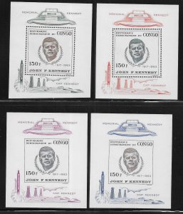 Congo, Democratic Republic 591-592 Kennedy s.s. MNH Perf and Imper c.v. $85 (z2)