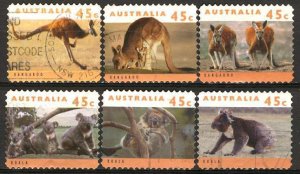 Australia; 1994: Sc. # 1288-1293: Used Cpl. Set