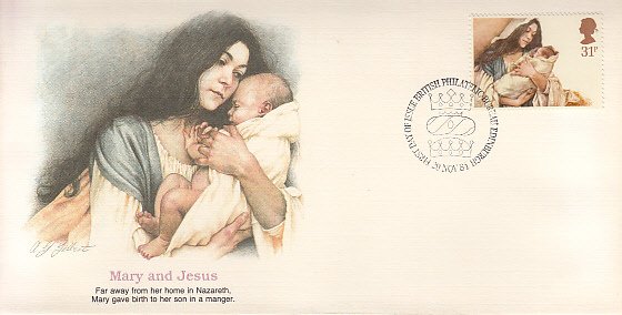 Great Britain 1984 FDC Sc #1091 31p Mary holding Jesus Christmas