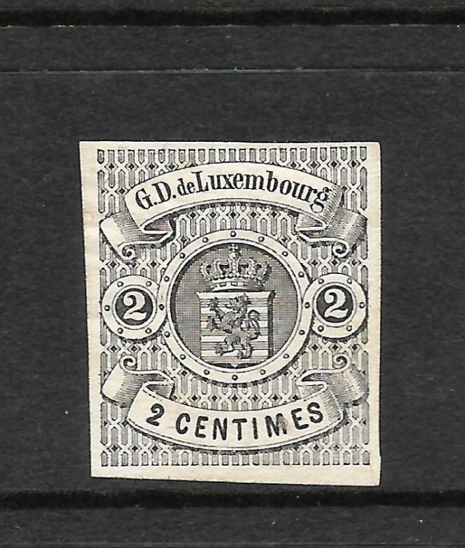 LUXEMBOURG  1859-63  2c BLACK IMPERF  MH  SG 7