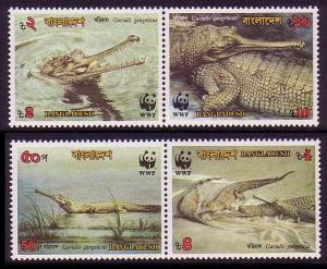 Bangladesh WWF Gharial 4v in pairs SG#340/43 SC#340-43 MI#323-26