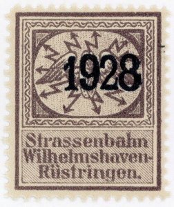 (I.B) Germany Railway : Wilhelmshaven-Rustringen Tramway (1928)