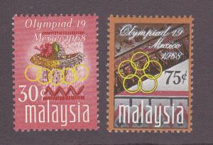 Malaysia # 56-57, Mexico Olympics, Mint NH, 1/2 Cat.