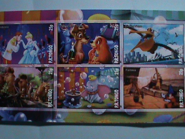 ​TONGA STAMP-FAMOUS DISNEY MOVIES-CARTOON-MNH STAMP SHEET #6