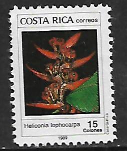 COSTA RICA, 412, MINT HINGED, HELICONIA LOPHOCARPA
