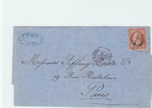 france 1858  imperf stamps cover ref r15828