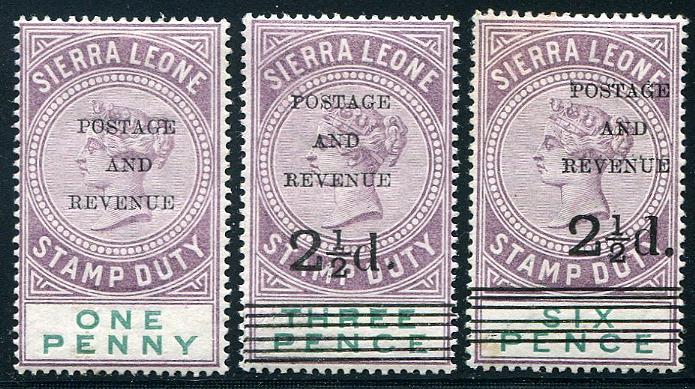 HERRICKSTAMP SIERRA LEONE Sc.# 47-48, 52 Mint Hinged Scott $ $32.00