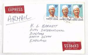 SIERRA LEONE Freetown GB Devon Airmail Cover EXPRESS 1984 XX102