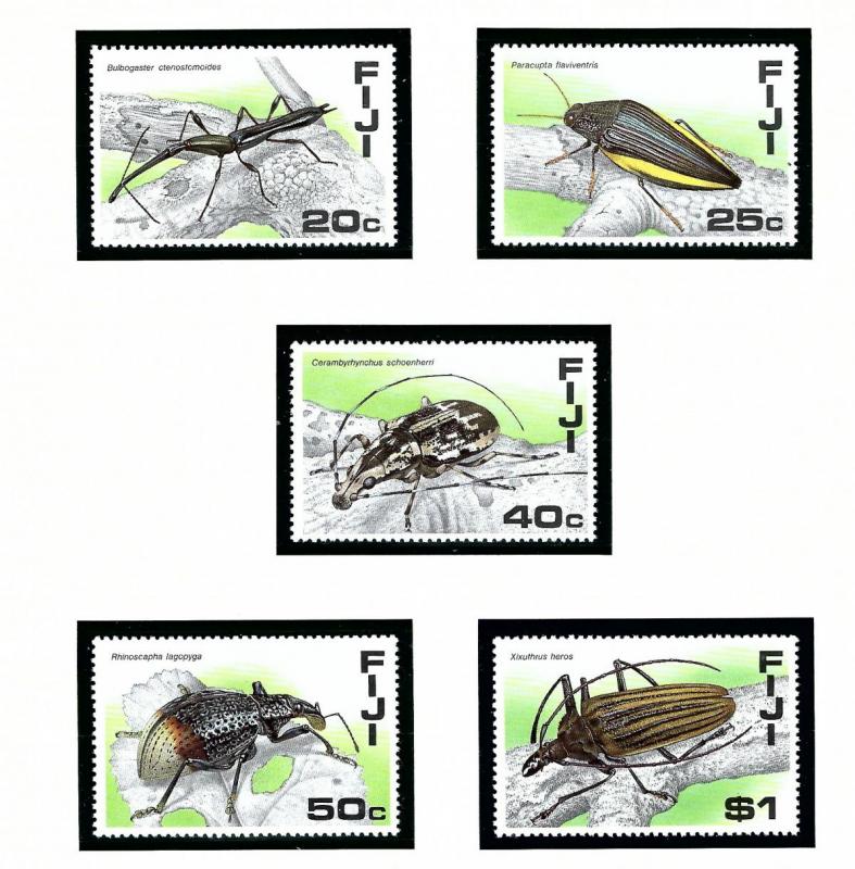 Fiji 574-78 MNH 1988 Insects