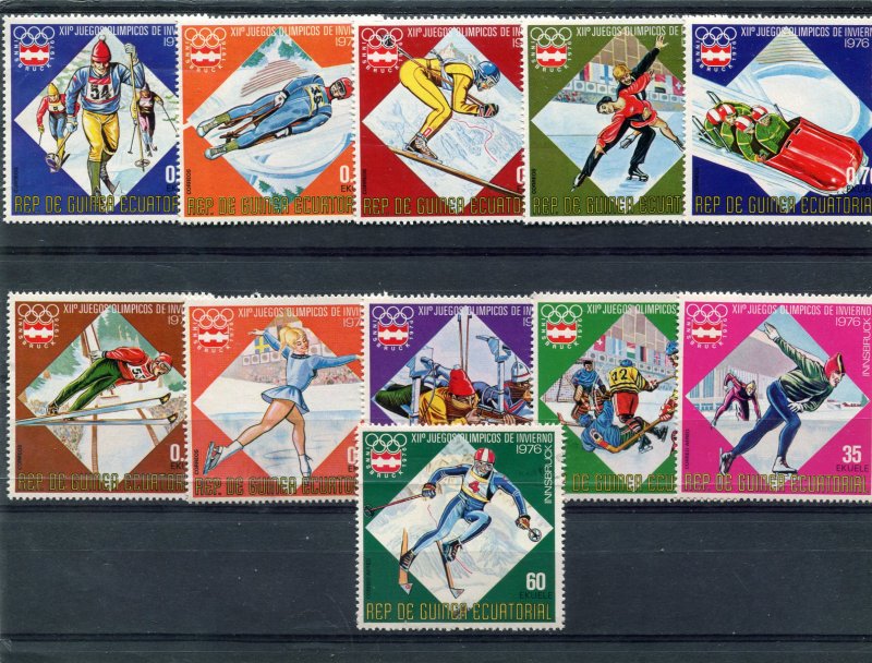 Equatorial Guinea OLYMPIC INNSBRUCK 1976 Set Perforated Mint (NH)