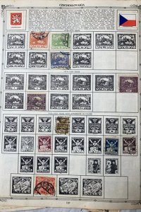 OLD CUBA & COSTA RICA STAMPS HINGED ON ALBUM PAGES + SOME OTHER COUNTRIES