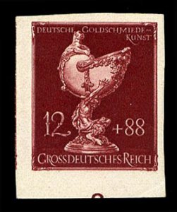 Germany #B287var (Mi. 903U) Cat€150, 1944 Goldsmiths' Society, imperf. sing...