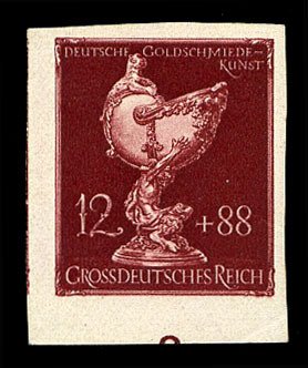 Germany #B287var (Mi. 903U) Cat€150, 1944 Goldsmiths' Society, imperf. sing...