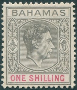 Bahamas 1948 1s pale brownish-grey & crimson SG155d unused