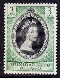 Trinidad & Tobago sc#84 1953 3c QE2 Coronation MH