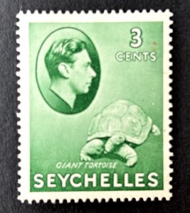 Seychelles: 1938, King George VI definitive, 3c Green, MLH