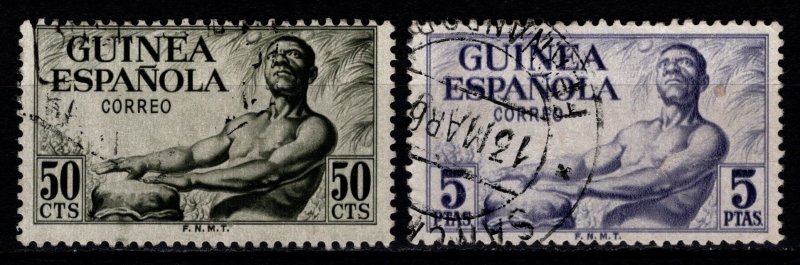 Spanish Guinea 1952 Definitive, 50c & 5p [Used]