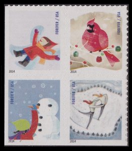 US 4941-4944 4944a Holiday Winter Fun F block 4 B ATM MNH 2014