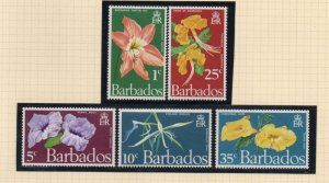 Barbados Sc 348-52 1970 Flowers stamp set mint NH