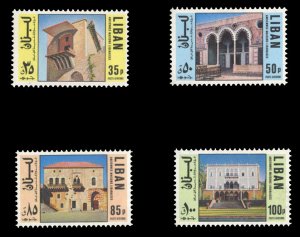 Lebanon #C670-673 Cat$16, 1973 Old Lebanese Homes, set of four, never hinged