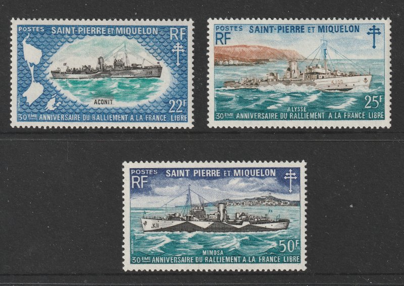 St Pierre & Miquelon the small 1971 set MH