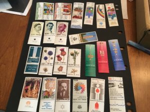 ICOLLECTZONE  Israel 733-755 tab sets VF NH