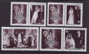 Cook Is.-Sc#335-8- id9-unused NH set + labels-QEII-25th Wedding-1972-