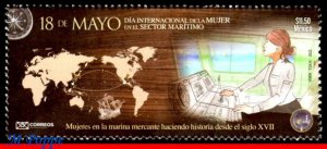 22-09 MEXICO 2022 WOMEN'S DAY IN THE MARITIME SECTOR, NAVY, MARINE, MAPS, MNH