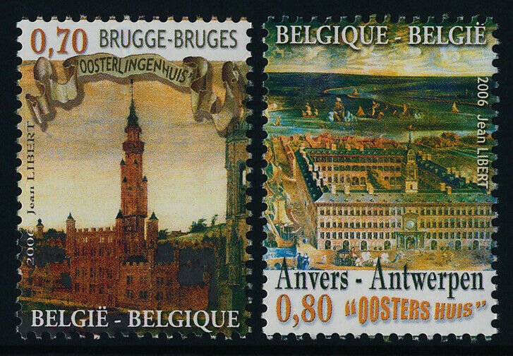 Belgium 2162-3 MNH Hanseatic League, Oosters Huis, Oosterlingenhuis