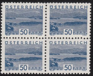 Austria #351 VF-XF Mint OG NH Block of 4 - Lot #MO-571 SCV $130