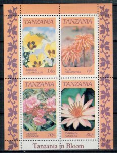 Tanzania 1986 MNH Stamps Souvenir Sheet Scott 318a Flowers