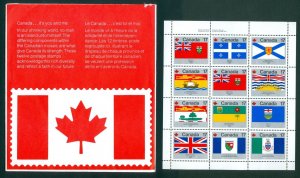 Canada. 1979 Provins & Territorial Flags. 17 Cent. Full Sheet Mnh. With Envelope