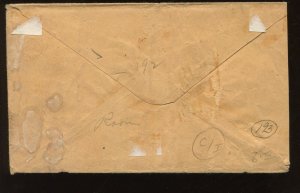 CSA Savannah GA Stampless Red 'DUE 5' Mark on Cover CSA CV $300 LV8831