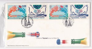 GB / France JOINT ISSUE FDC Channel Tunnel Folkestone Coquelles 1994