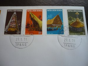 Postal History - Papua New Guinea - Scott# 319-322 - First Day Cover