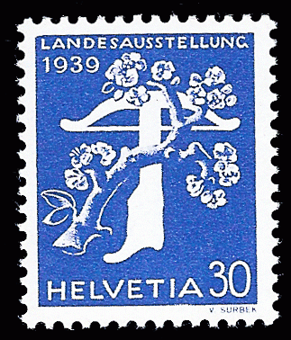 Switzerland 1939 Sc 263 Zu 231y plain gum MNH