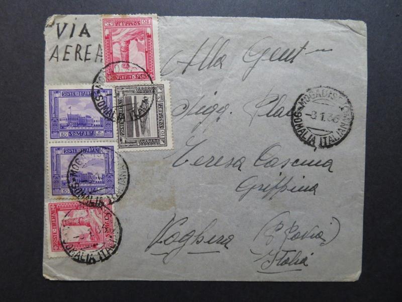 Somalia 1936 Cover with 1932 Series Issues / All Perf 14 / Lt Creasing - Z10309